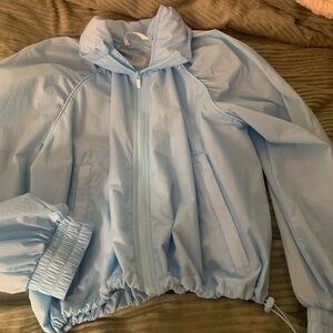 Light Blue Windbreaker Jacket